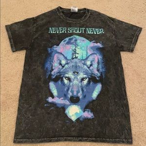 Never shout never band tee